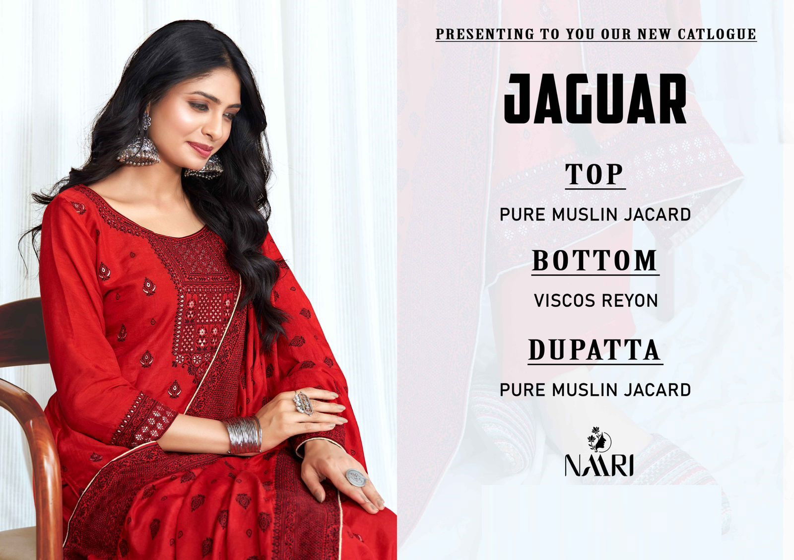 Jaguar By Naari Jacquard Muslin Designer Salwar Kameez Wholesale Market In Surat